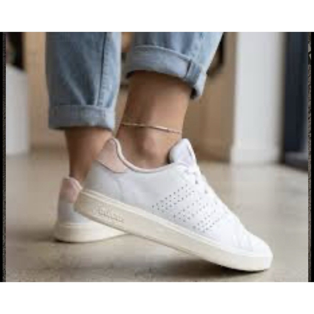 Adidas Women Size 10 Lifestyle Advantage Base 2.0 Shoes IH1692 Blush Pink